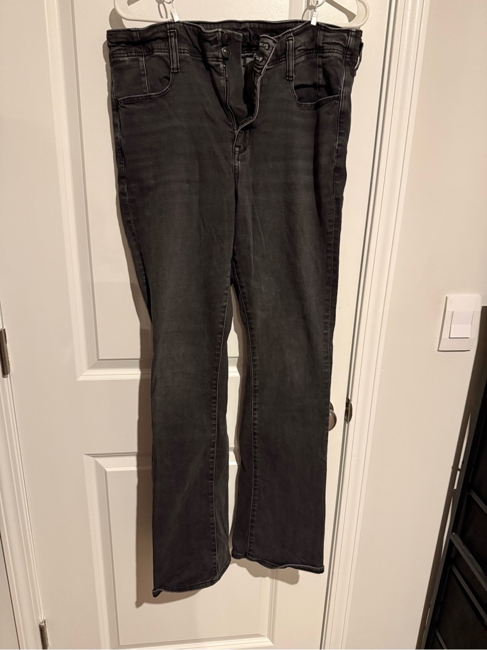 American Eagle Outfitters Washed Black Flare Jeans